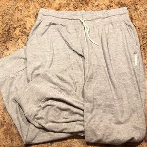 Grey lightweight Reebok lounge pants